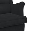 vidaXL Rocking Chair Wingback Black Velvet and Solid Wood