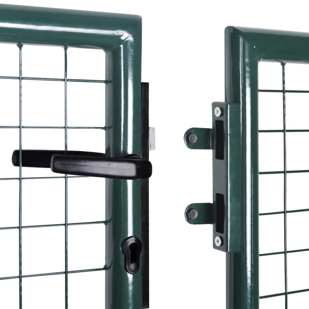 vidaXL Fence Gate Steel 306x150 cm Green