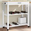 vidaXL Kitchen Trolley MONZA 84x40x90 cm Solid Wood Pine