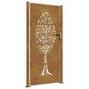 vidaXL Garden Gate 105x205 cm Corten Steel Tree Design