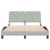 vidaXL Bed Frame without Mattress Light Grey 137x190 cm Velvet