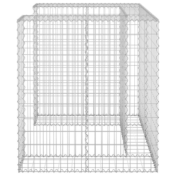 vidaXL Gabion Wall for Garbage Bin Galvanised Steel 110x100x110 cm