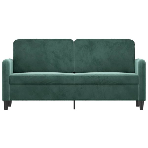 vidaXL 2-Seater Sofa Dark Green 140 cm Velvet