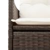 vidaXL 11 Piece Garden Bistro Set with Cushions Brown Poly Rattan