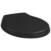 vidaXL Soft-close Toilet Seat with Quick-release Design Black