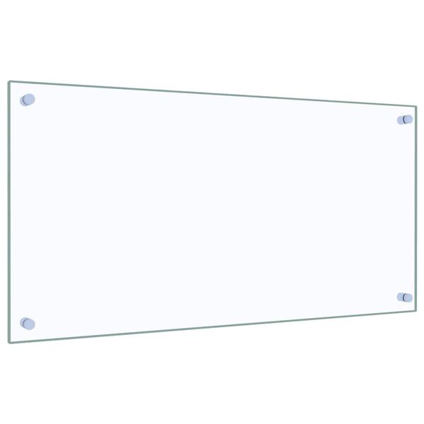 vidaXL Kitchen Backsplash Transparent 80 x 40 cm Tempered Glass