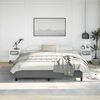 vidaXL Bed Frame without Mattress Dark Grey 193x203 cm King Fabric