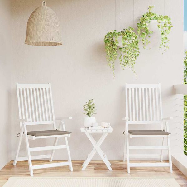 vidaXL Garden Chair Cushions 2 pcs Taupe 40x40x4 cm Oxford Fabric
