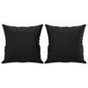 vidaXL 2 Piece Sofa Set with Pillows Black Faux Leather