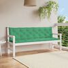 vidaXL Garden Bench Cushion Green 200x(50+50)x7cm Oxford Fabric