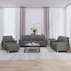 vidaXL 4 Piece Sofa Set with Pillows Dark Grey Fabric