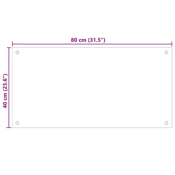 vidaXL Kitchen Backsplashes 2 pcs Black 80x40 cm Tempered Glass
