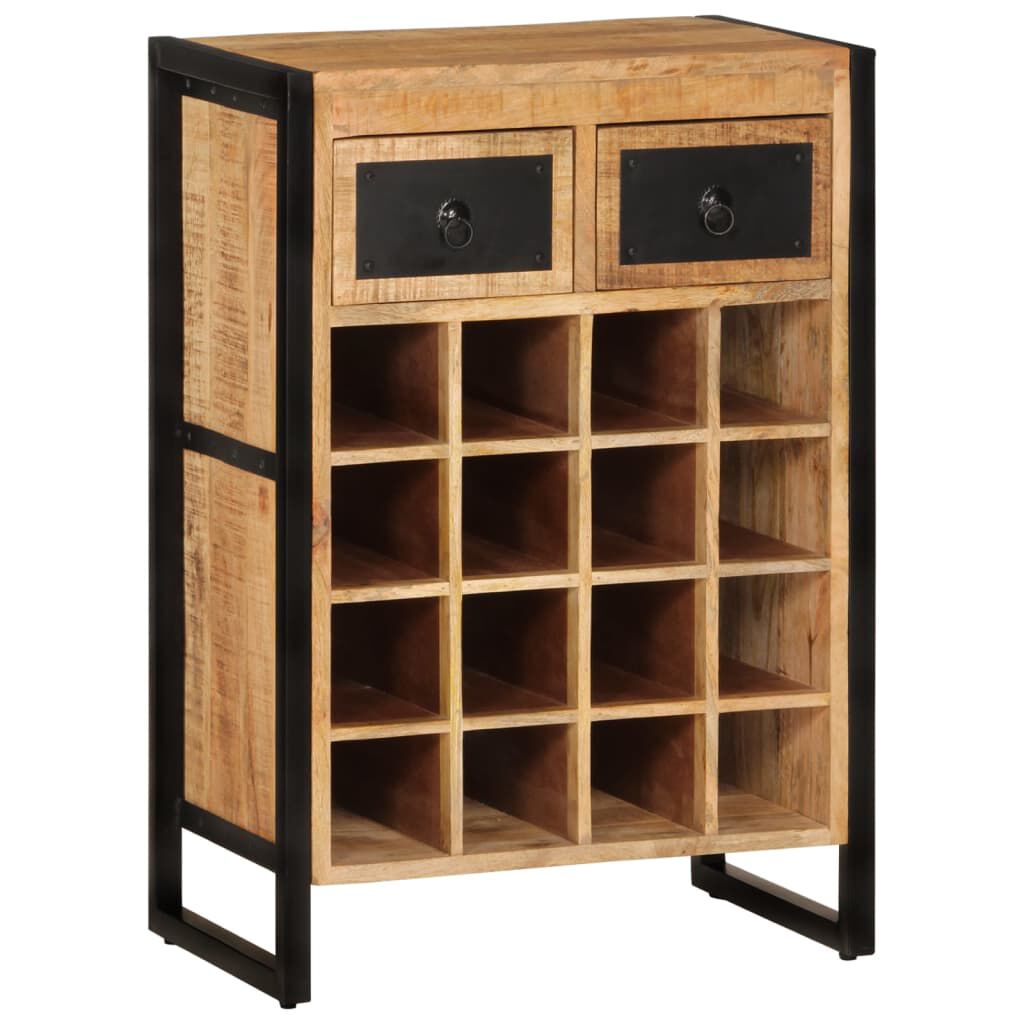 vidaXL Wine Rack for 16 Bottles Solid Wood Mango