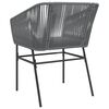 vidaXL Garden Chairs 2 pcs with Cushions Grey Poly Rattan