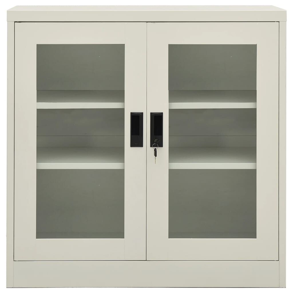 vidaXL Office Cabinet Light Grey 90x40x90 cm Steel