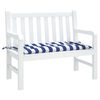 vidaXL Garden Bench Cushion Blue&White Stripe 100x50x7cm Oxford Fabric