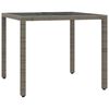 vidaXL 5 Piece Garden Dining Set with Cushions Grey Poly Rattan