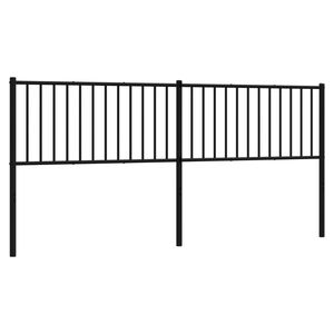 vidaXL Metal Replace Headboard Black 193 cm