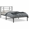 vidaXL Bed Frame | Black | Powder-Coated Steel | Single | Modern | Bed Frame