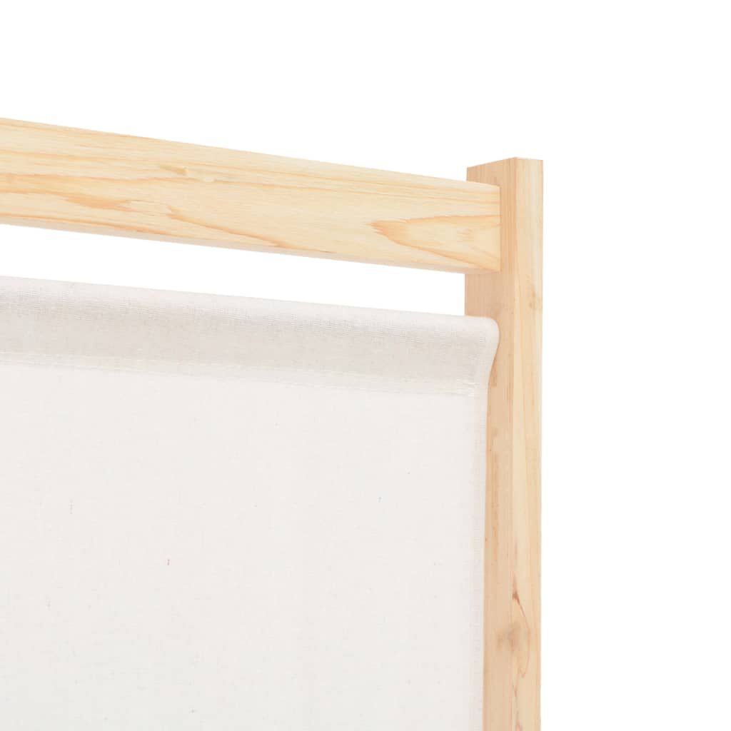 vidaXL 4-Panel Room Divider Cream 160x170x4 cm Fabric