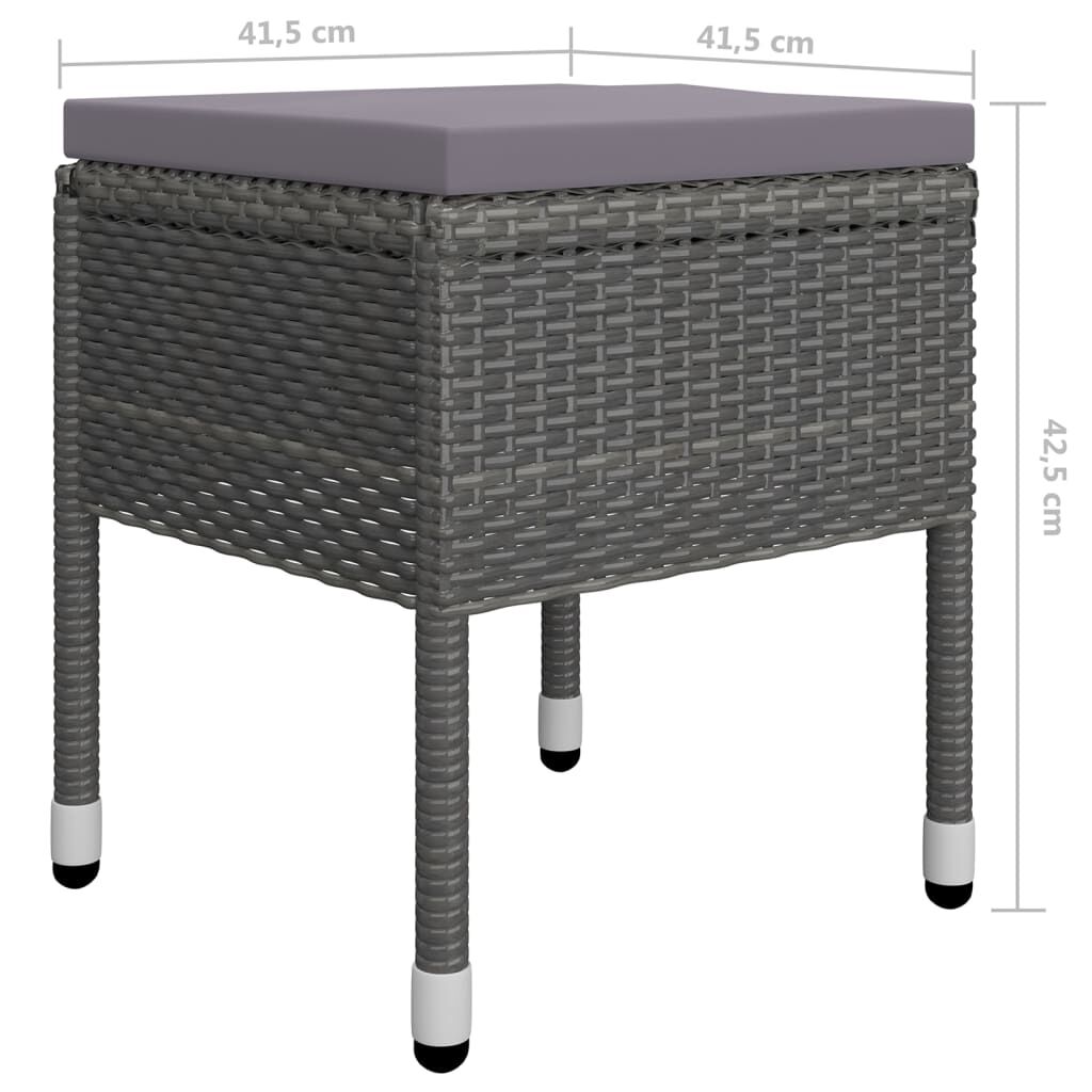 vidaXL 5 Piece Garden Dining Set Grey