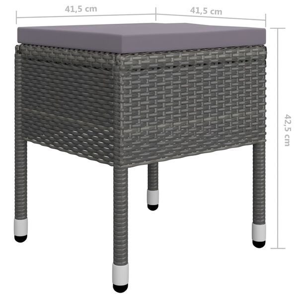 vidaXL 5 Piece Garden Dining Set Grey