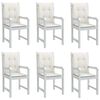 vidaXL Lowback Chair Cushions 6 pcs Melange Cream 100x50x4 cm Fabric
