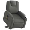 vidaXL Electric Stand up Massage Recliner Chair Dark Grey Fabric