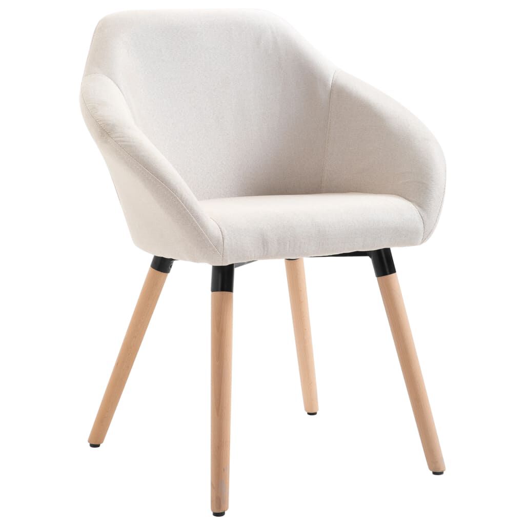 vidaXL Dining Chairs 6 pcs Cream Fabric