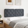 vidaXL Headboard Cushion Dark Grey 137 cm Double Velvet