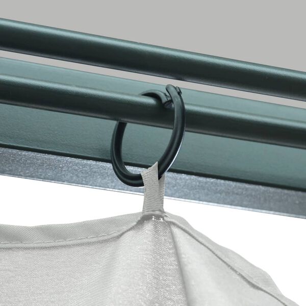 vidaXL Gazebo with Curtain 300x300 cm Cream Aluminium
