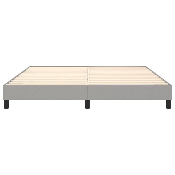vidaXL Bed Frame without Mattress Light Grey California King Fabric (US Only)