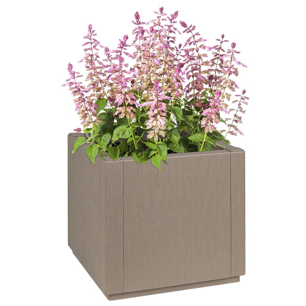 vidaXL Garden Planter Dove grey PP (polypropylene) 36 x 36 x 35 cm