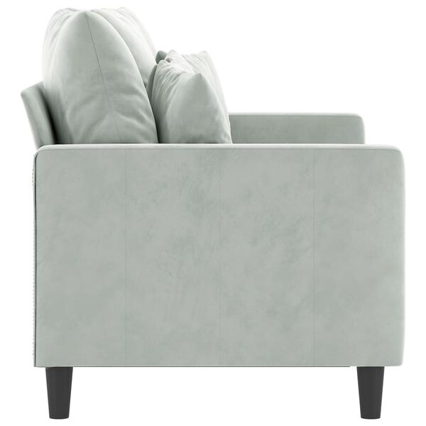 vidaXL 2-Seater Sofa Light Grey 120 cm Velvet