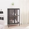 vidaXL Sideboard Anthracite 75x35x105 cm Steel and Glass