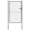 vidaXL Garden Gate Galvanised Steel 105x125 cm Silver