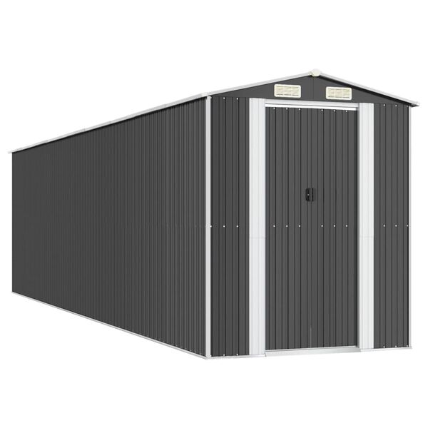 vidaXL Garden Shed Anthracite 192x772x223 cm Galvanised Steel