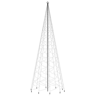 vidaXL Christmas Tree with Spike Cold White 3000 LEDs 800 cm