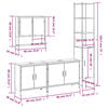 vidaXL 4 Piece Bathroom Furniture Set Black Engineered Wood