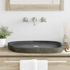 vidaXL Basin Light grey (46-52) x (35-40) x 15 cm River stone