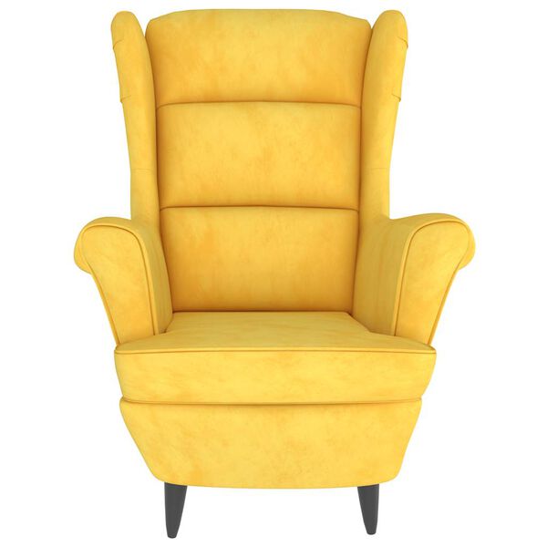 vidaXL Armchair Mustard Yellow Velvet