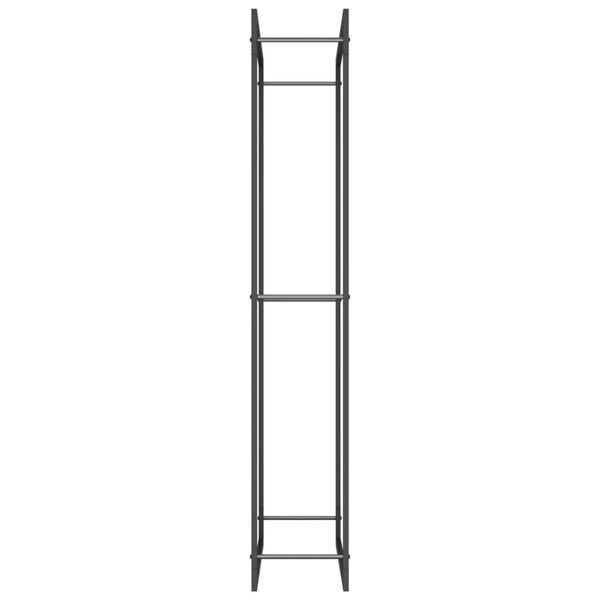 vidaXL Firewood Rack Matt Black 80x28x154 cm Steel