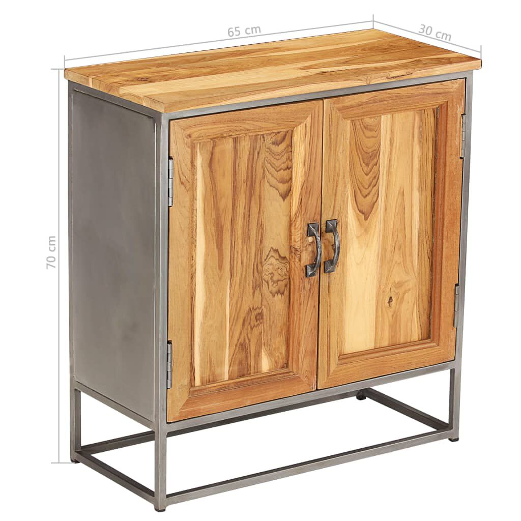 vidaXL Sideboard Recycled Teak and Steel 65x30x70 cm