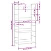 vidaXL 4-Layer Book Shelf White 60x27.6x124.5 cm Engineered Wood