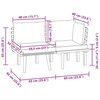 vidaXL 2 Piece Garden Lounge Set with Cushions Solid Acacia Wood