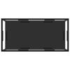 vidaXL Coffee Table Transparent and Black 100x50x35 cm Tempered Glass