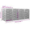 vidaXL Quadruple Wheelie Bin Shed 276.5x77.5x112.5 cm Stainless Steel