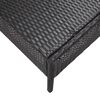 vidaXL 5 Piece Garden Sofa Set with Cushions Poly Rattan Black