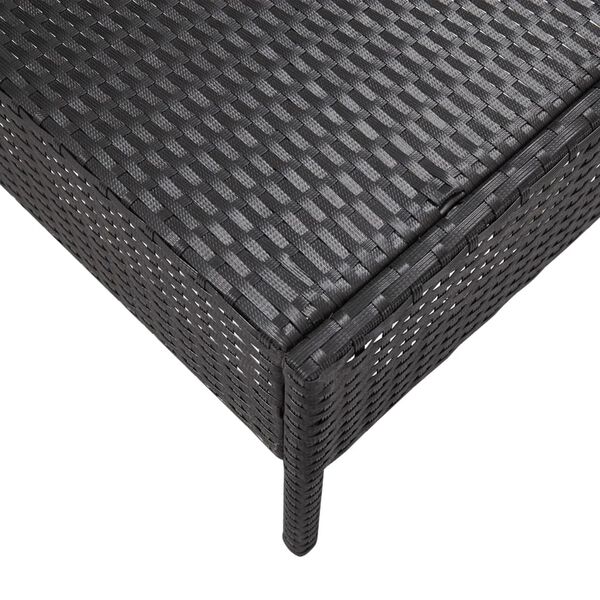vidaXL 5 Piece Garden Sofa Set with Cushions Poly Rattan Black