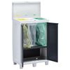 vidaXL Garden Dustbin with 3 Bags Dark Grey 65x38x102 cm